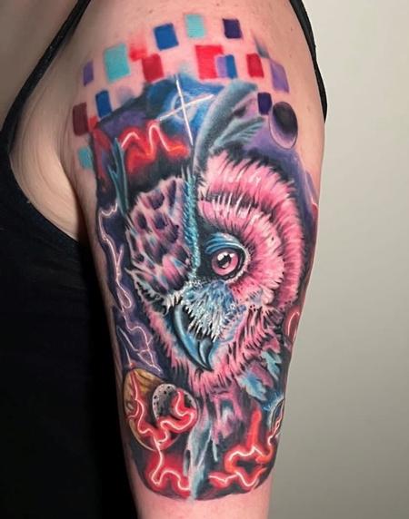 Tattoos - Justin Hammontree Owl - 144396